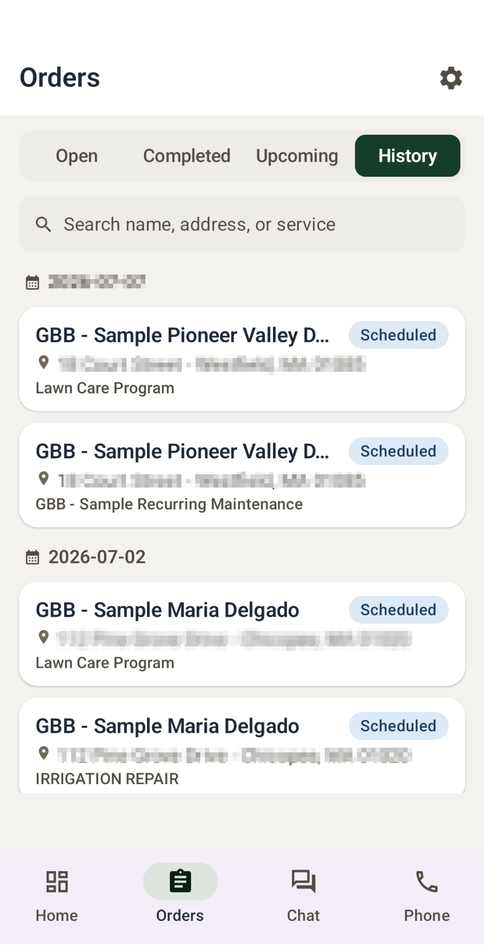The field app work orders